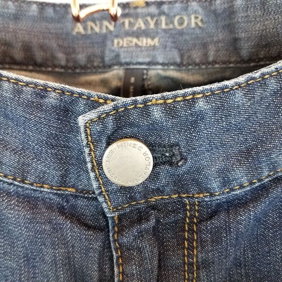 Ann Taylor Denim Womens Size 10 Modern Boot Jeans Dark Wash Dress - Picture 4 of 10